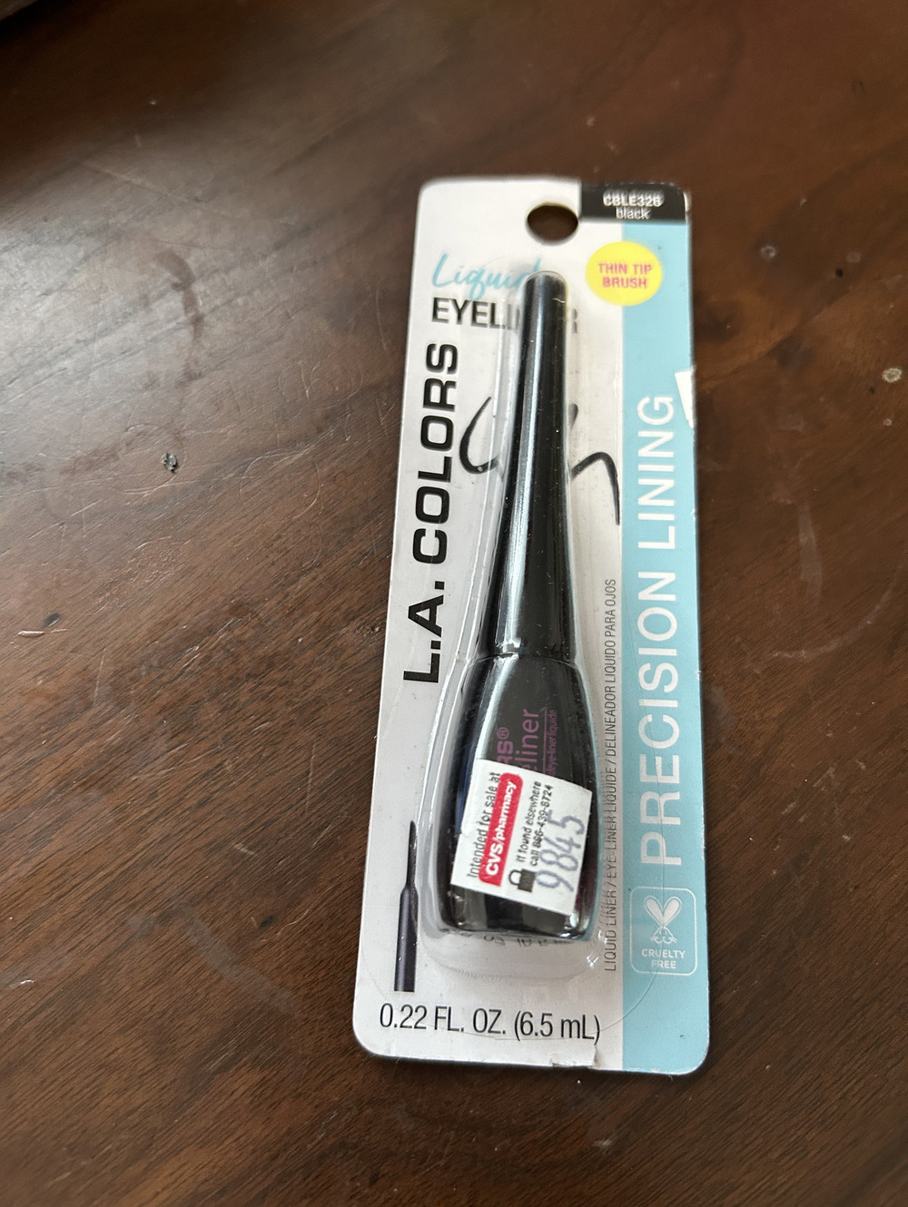 L.A. Colors Liquid Eyeliner Precision Lining Black Thin Tip Brush 0.22 FL OZ